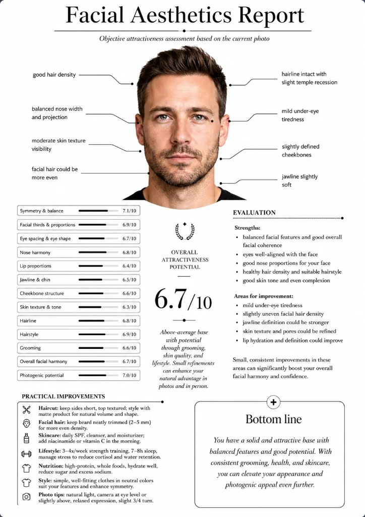 Sample Facial Aesthetics Report