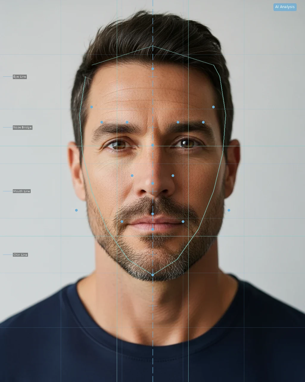 Biohacking Face Analysis - AI Analysis Overlay
