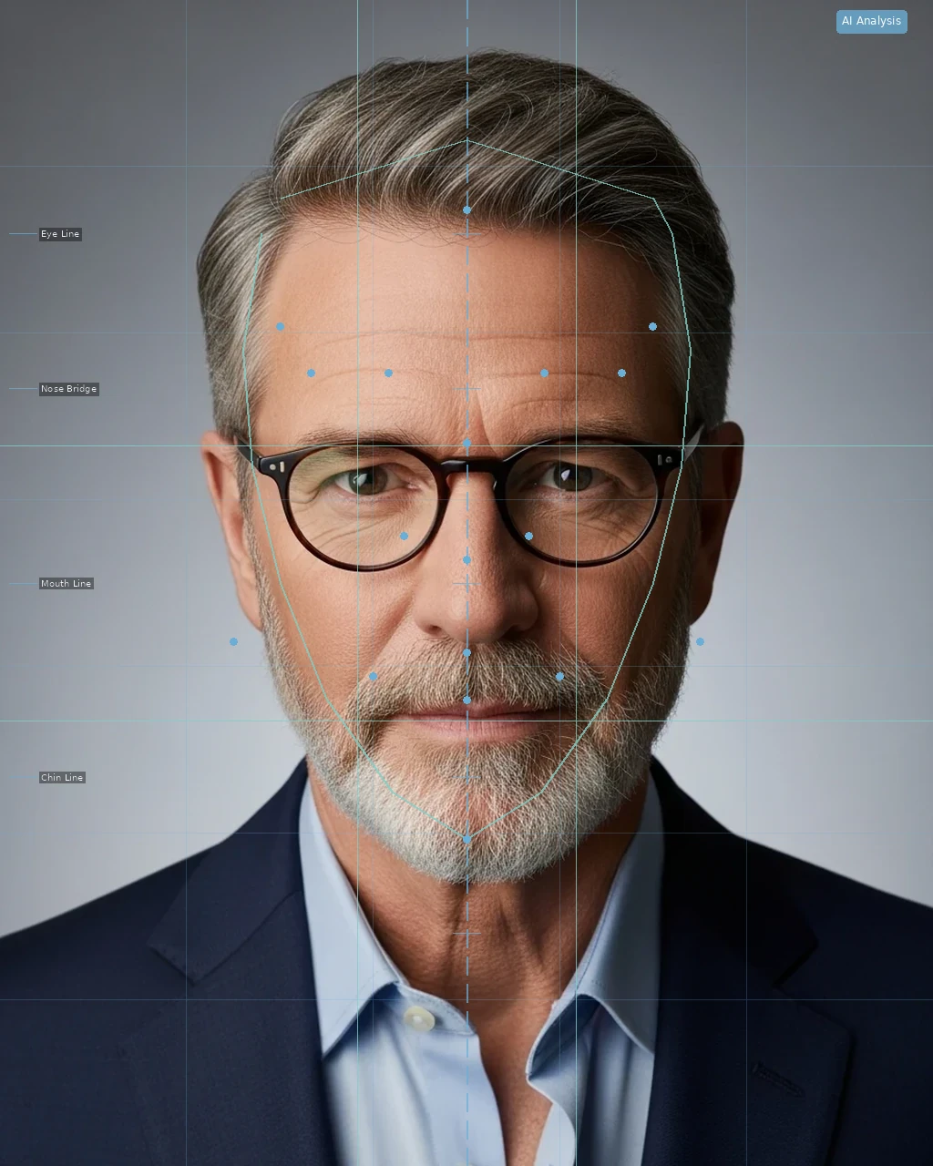 Botox Results Simulator - AI Analysis Overlay