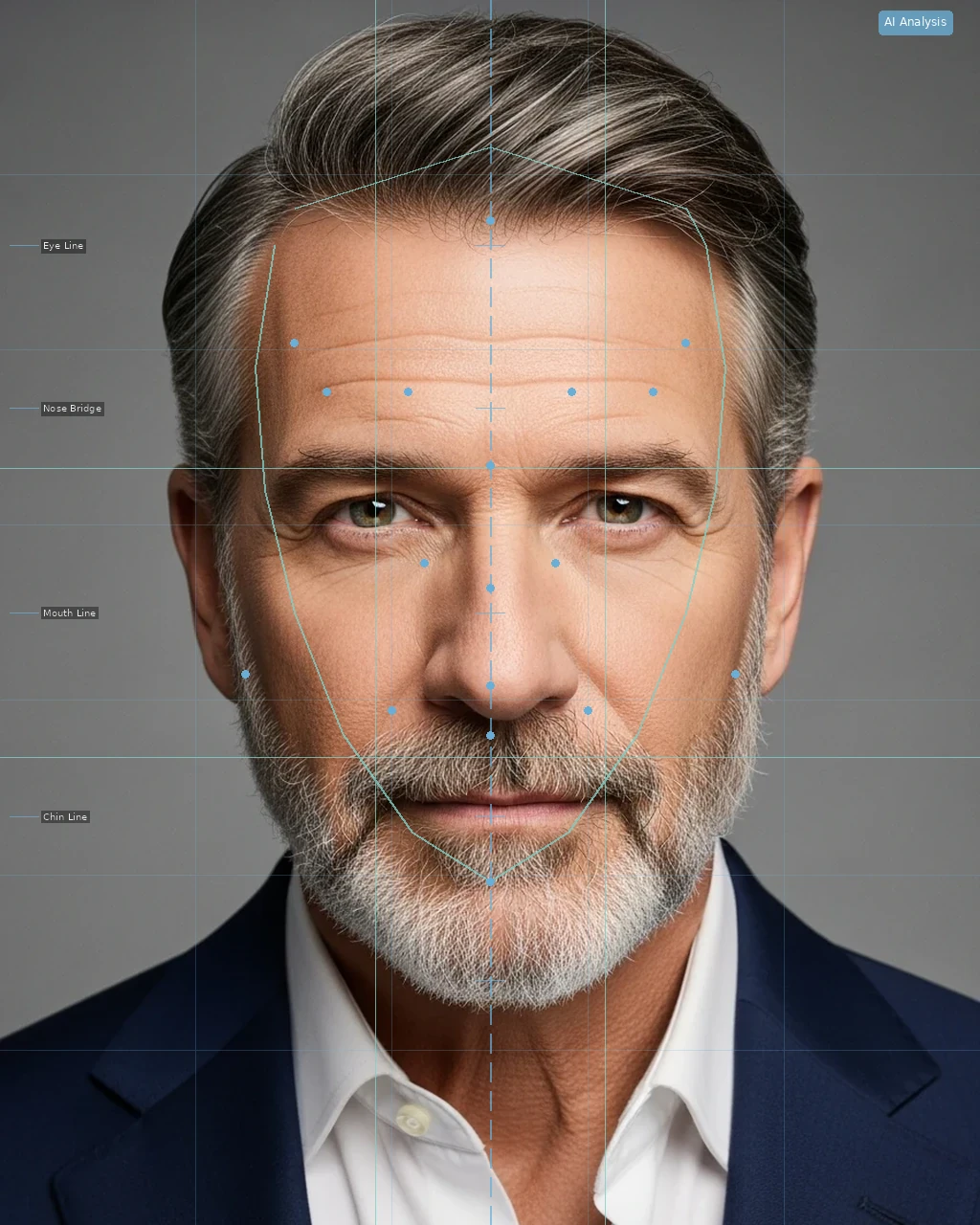 Brow Lift Preview Simulator - AI Analysis Overlay