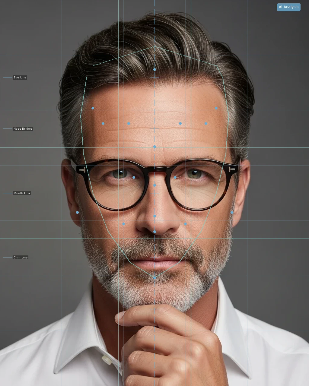 Chin Augmentation Preview - AI Analysis Overlay