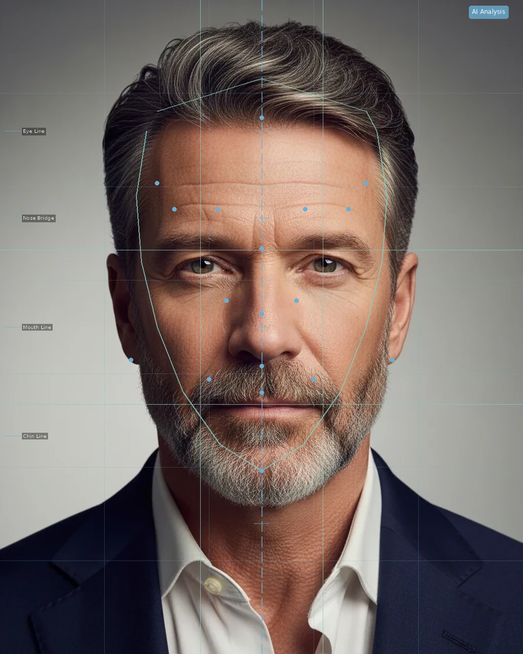 Eyelid Surgery Simulator - AI Analysis Overlay