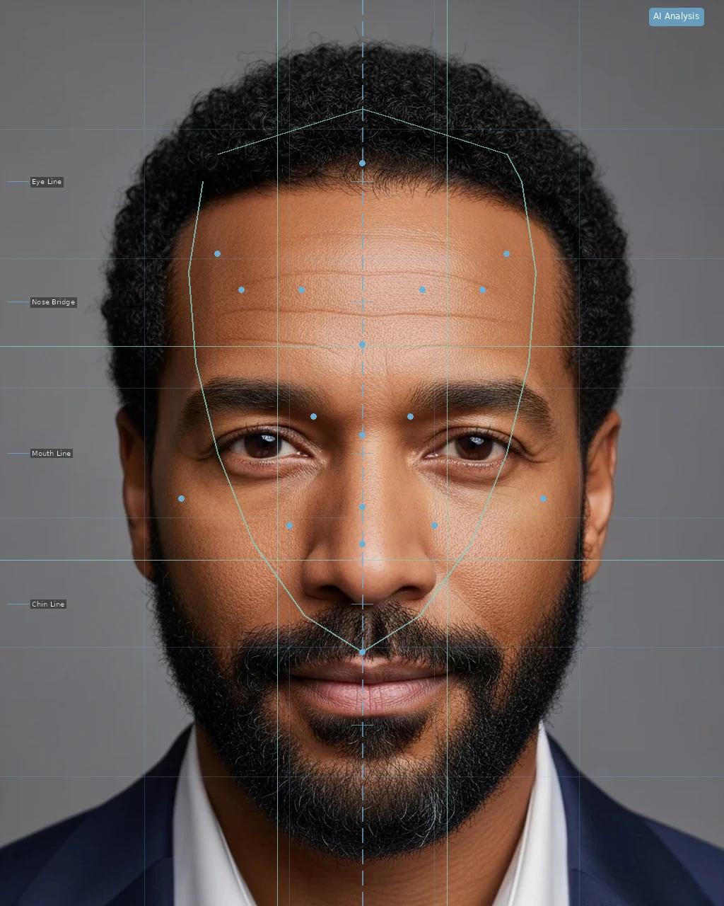 Facial Contouring AI - AI Analysis Overlay