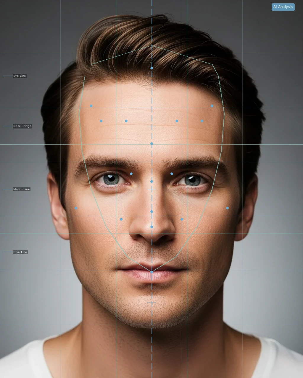 Facial Proportion Analysis - AI Analysis Overlay