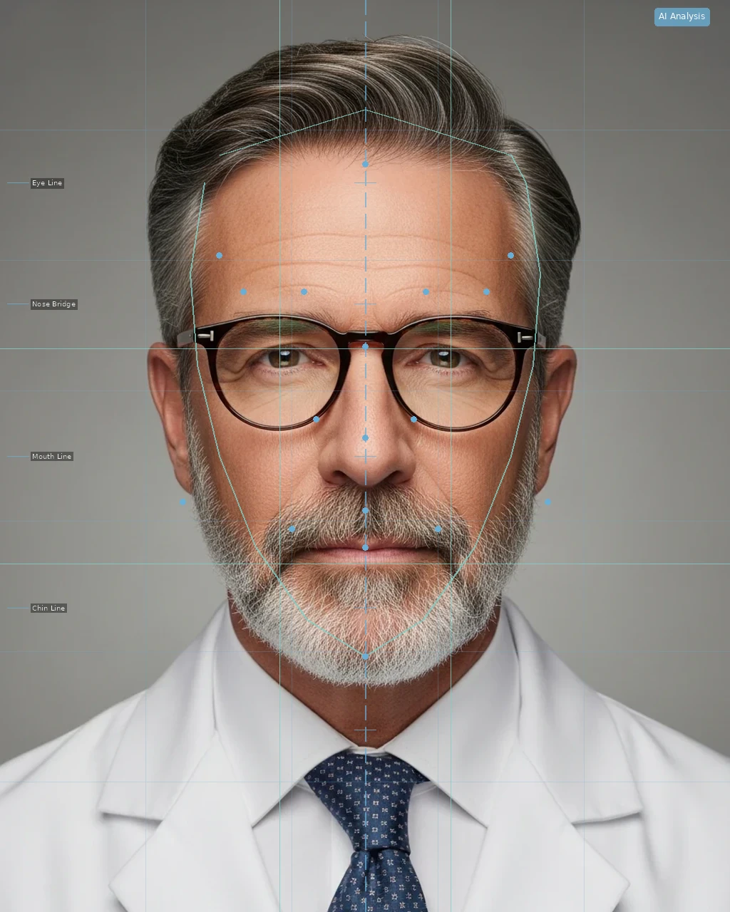Laser Treatment Face Results - AI Analysis Overlay