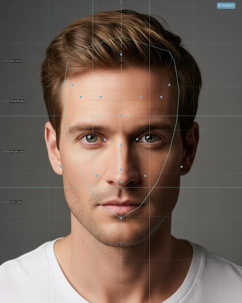 Rate My Face AI - AI Analysis Overlay