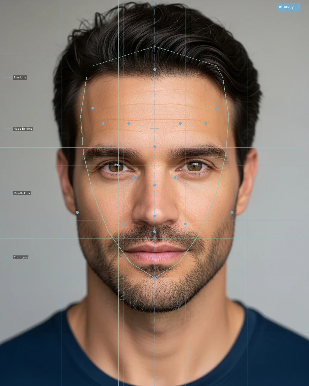 Red Light Therapy Face Results - AI Analysis Overlay