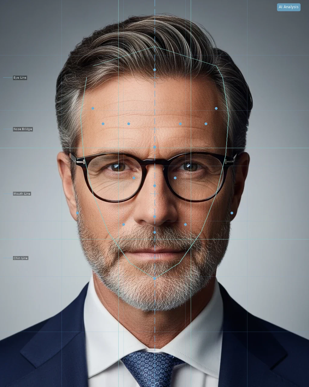 Rhinoplasty Simulator Online - AI Analysis Overlay