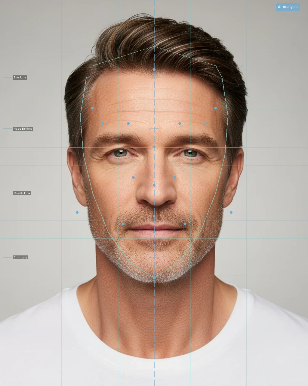 Skin Age Test - AI Analysis Overlay